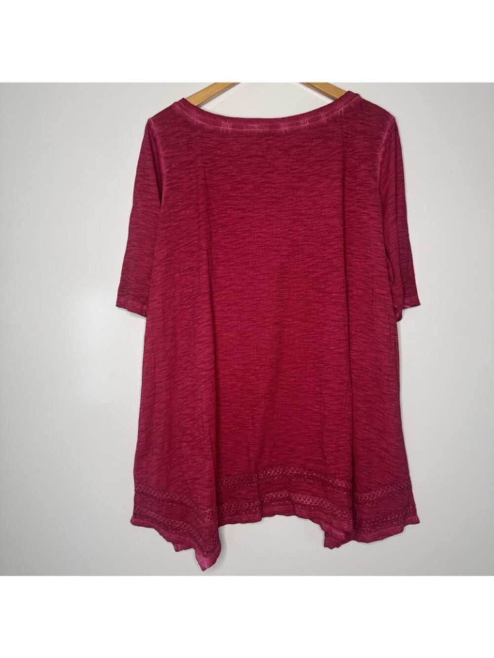 LOGO by Lori Goldstein Tunic Top 2X Short Sleeve Cotton Pink NWT - Picture 6 of 11